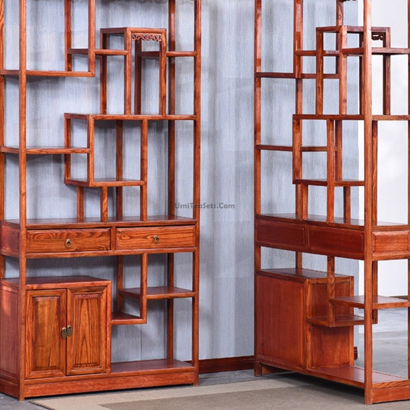 Chinese Tea & Accessories Display Cabinet Shelf
