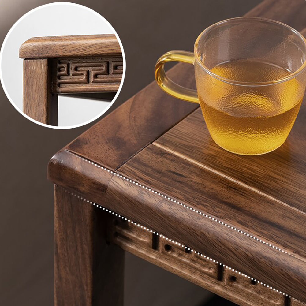 Multi-functional Walnut Movable Tea Table